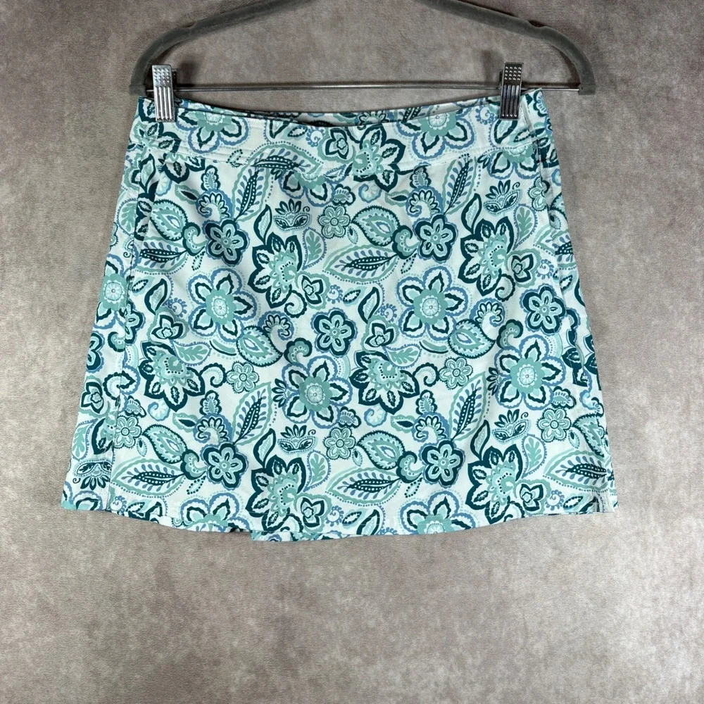 RipSkirt Hawaii Skirt Women Small White Blue Paisley Floral Wrap Quick Dry Beach